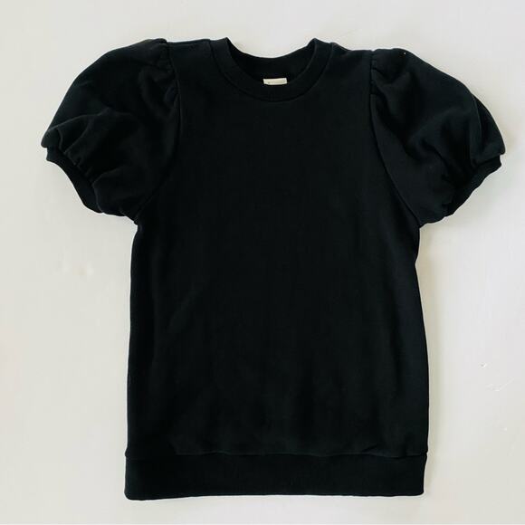 a new day | Balloon Sleeve French Terry Short Sleeve Pullover Crewneck EUC S - Picture 1 of 5